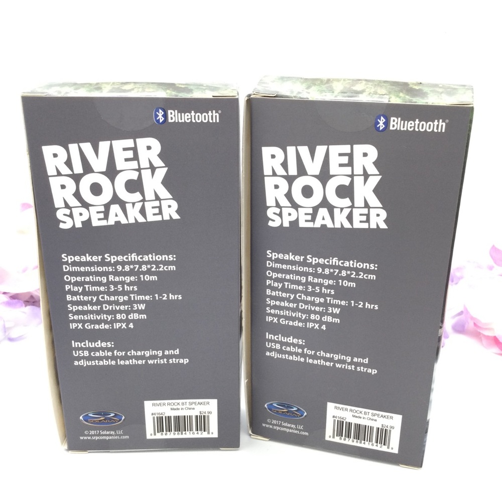 Vintage  Solaray River Rock Bluetooth speaker. New 2pk - Picture 10 of 10
